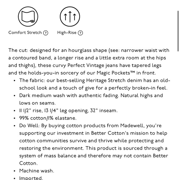 MADEWELL The Curvy Perfect Vintage Jean - Picture 3 of 6